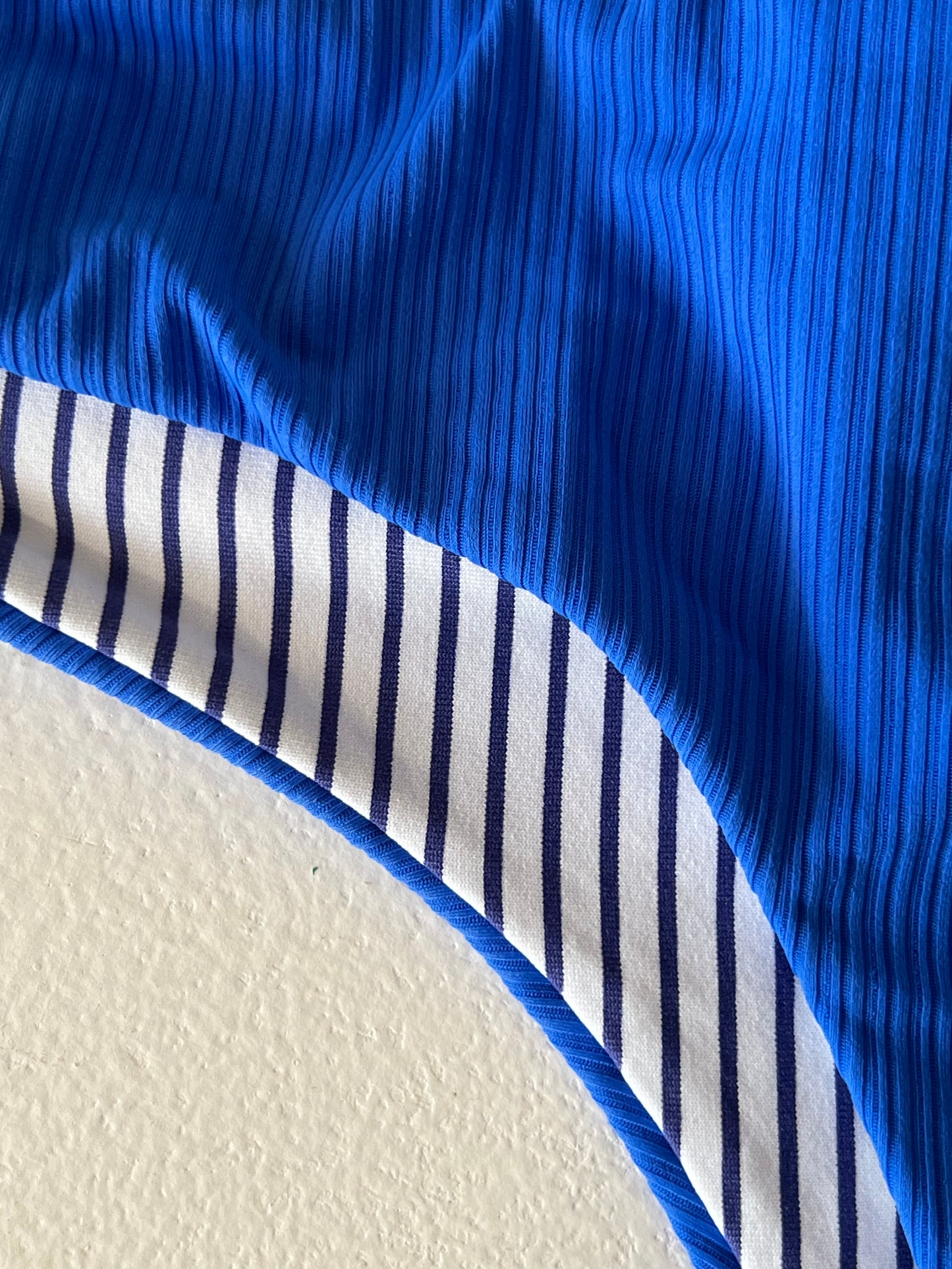 Reversible Blue Striped Bikini Bottom - S