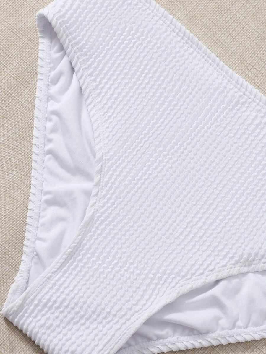 Textured White Bikini XL