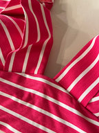 Striped Frill Bikini Top - S