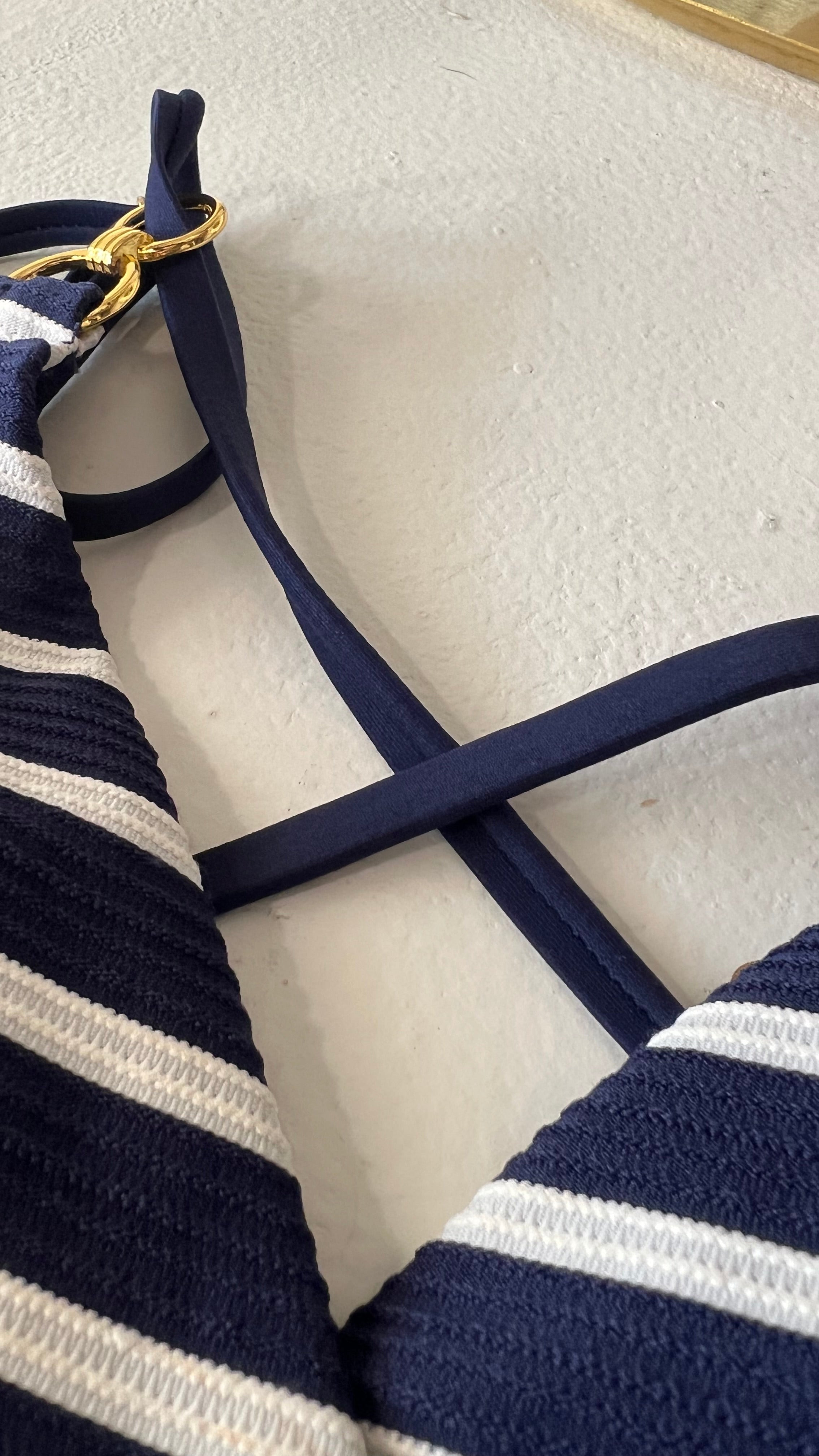 Stripped Bikini Top - S