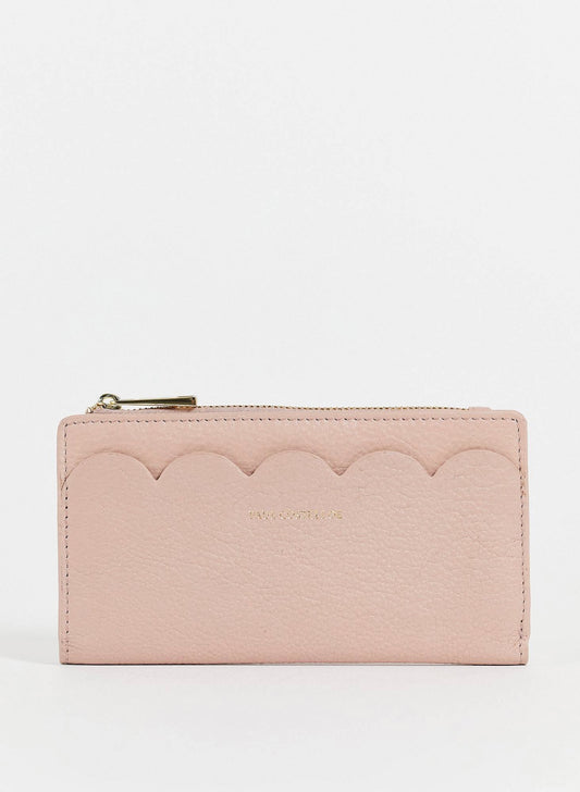 Leather Scallop Edge Wallet