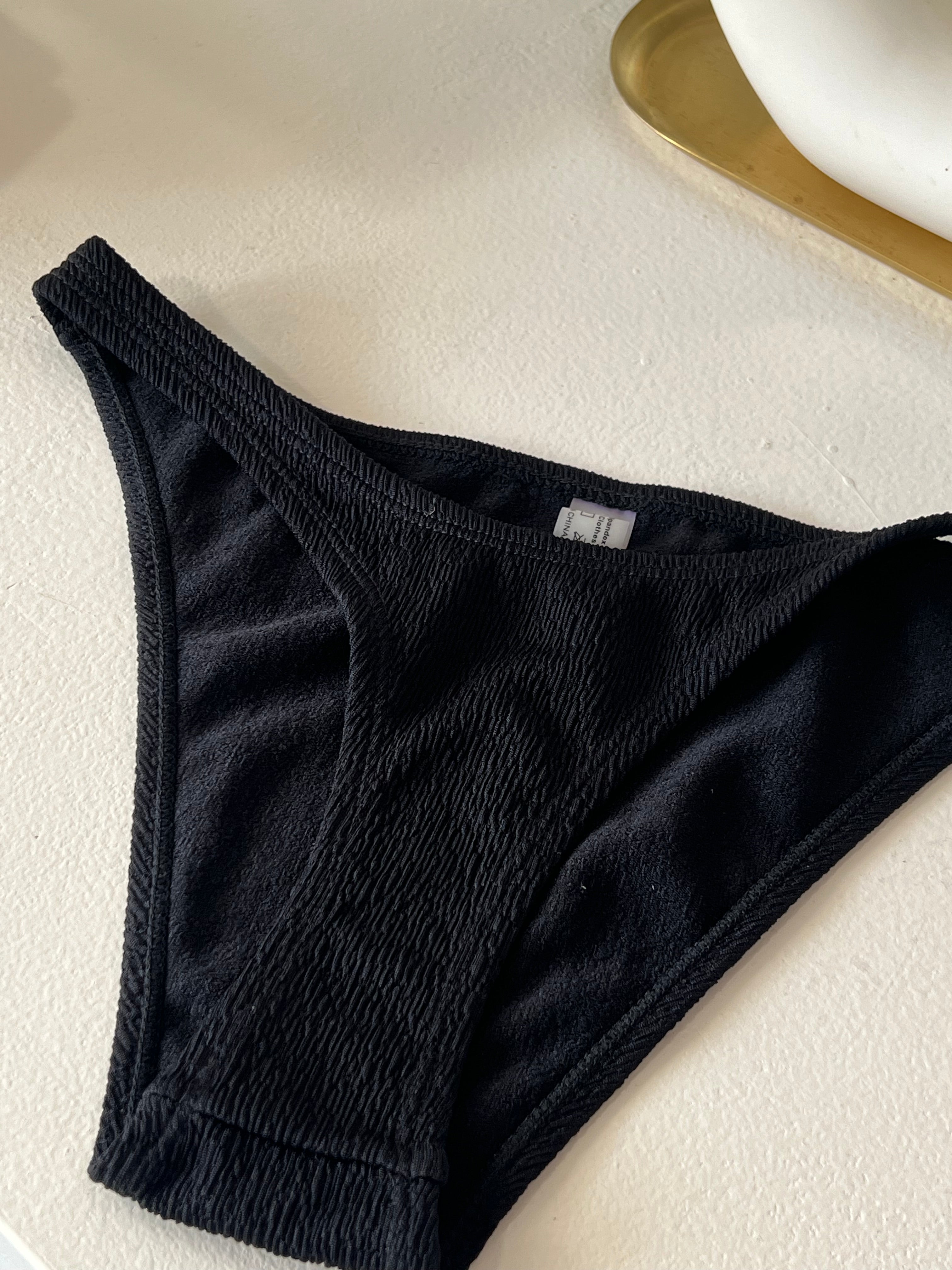 Black Basic Bikini Bottom - S