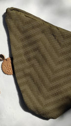 Olive Textured Bikini Bottom - M