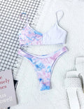 Tie Dye High Cut Bikini Swimsuit Large