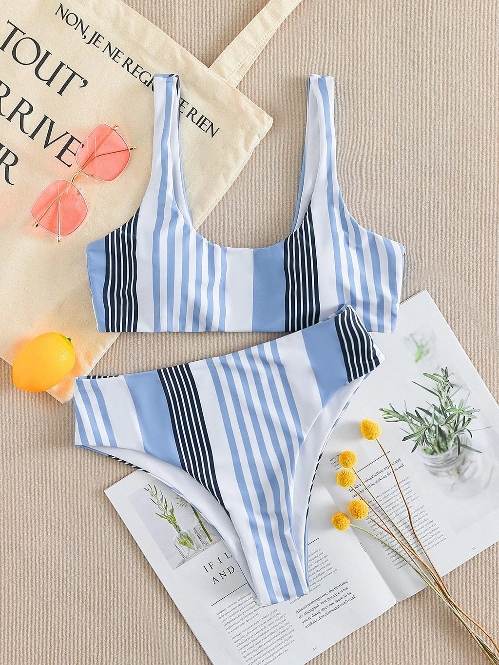 Striped High Waisted XL