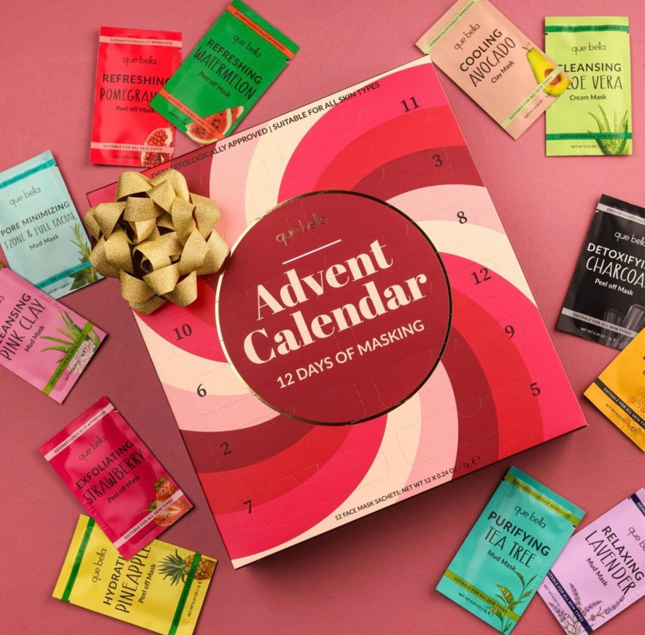 Que Bella Advent Calendar 12 days of Masking Gift Set