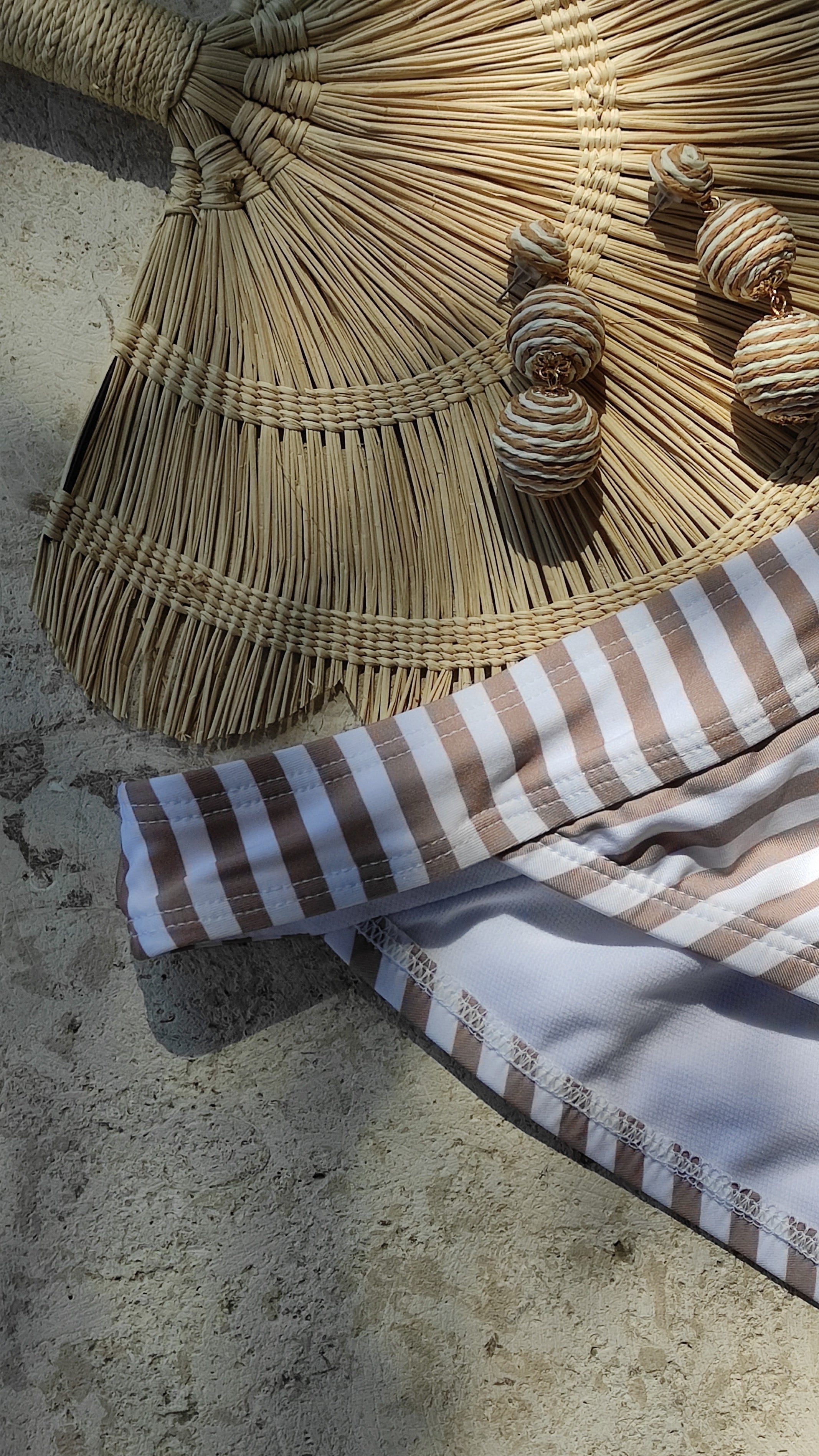 Striped Bikini Bottom - L