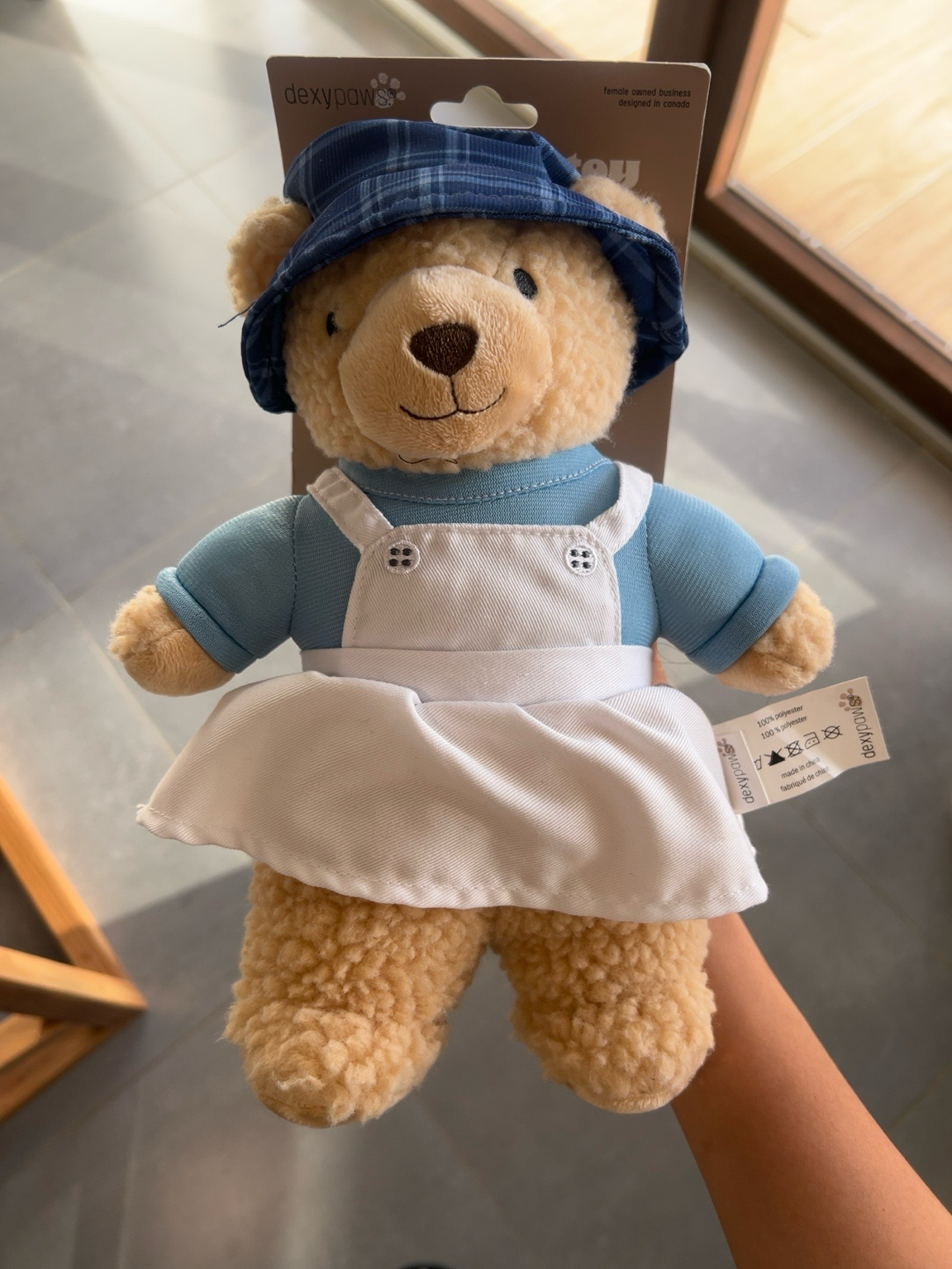 Plush Teddy Blue Hat