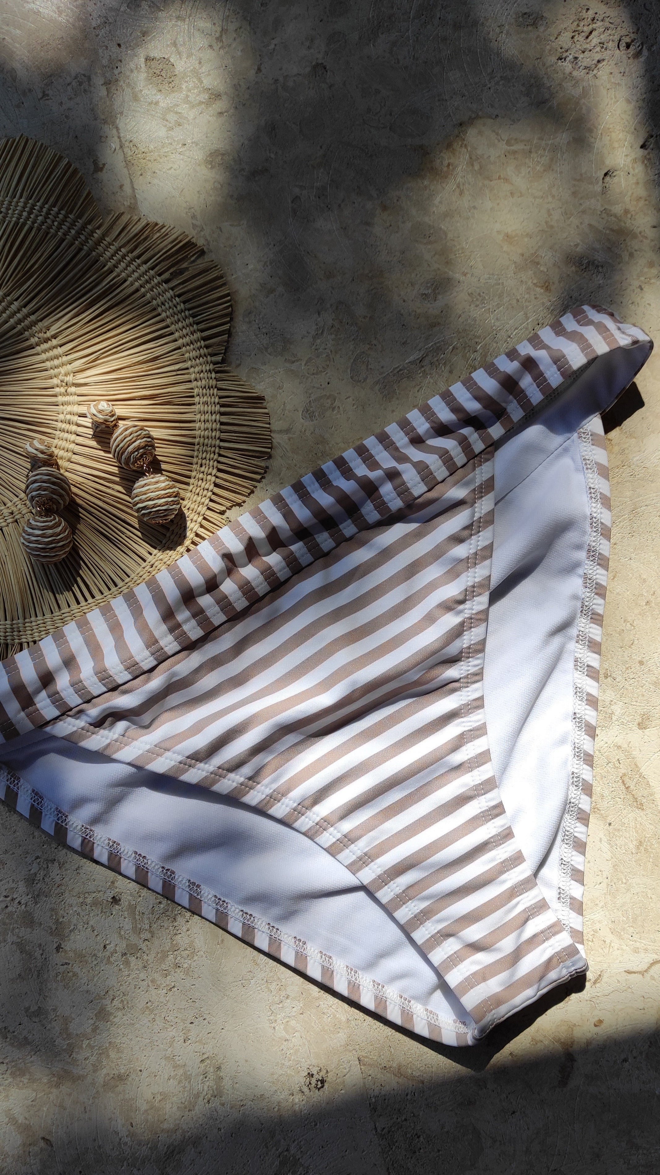 Striped Bikini Bottom - L