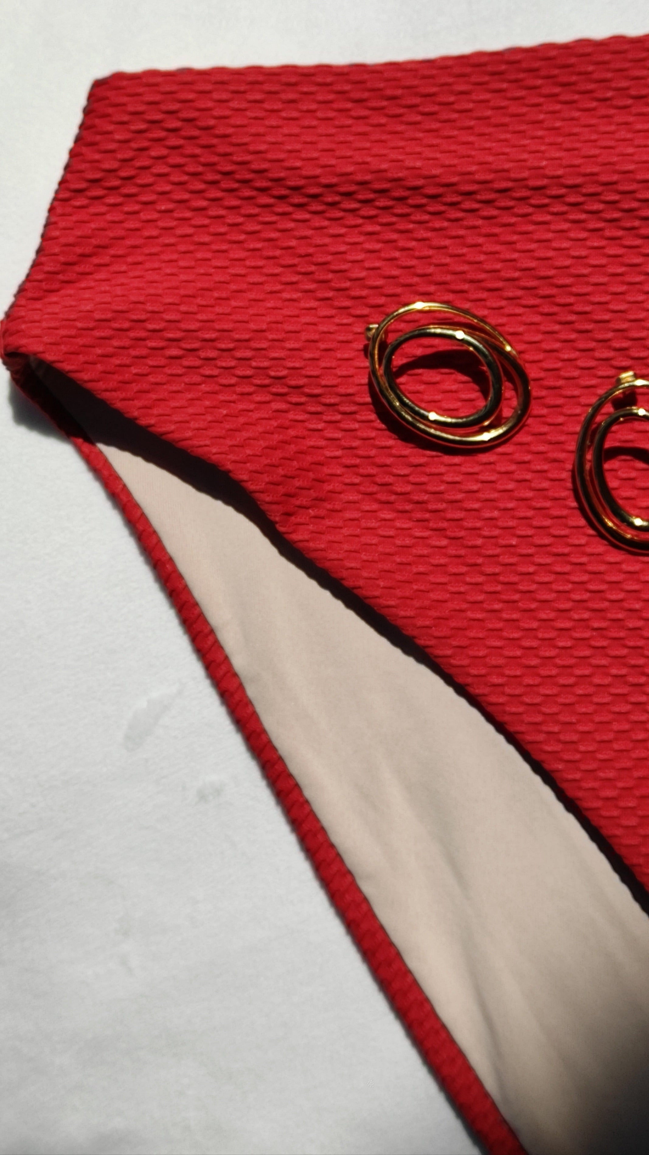 Highwaisted Textured Bikini Bottom -XL