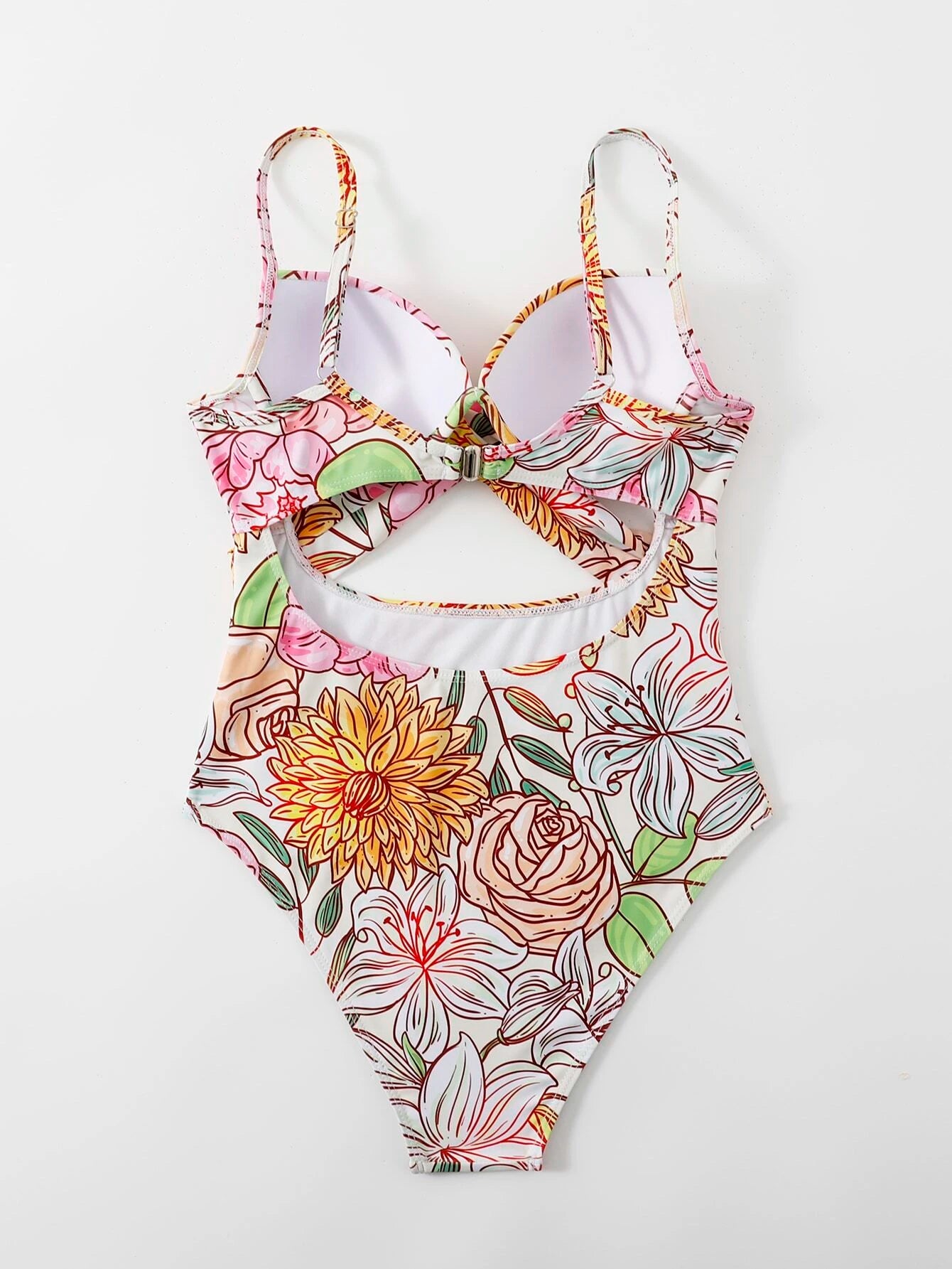 Floral Print Underwire One Piece