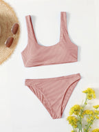 Pink Rib Bikini XL