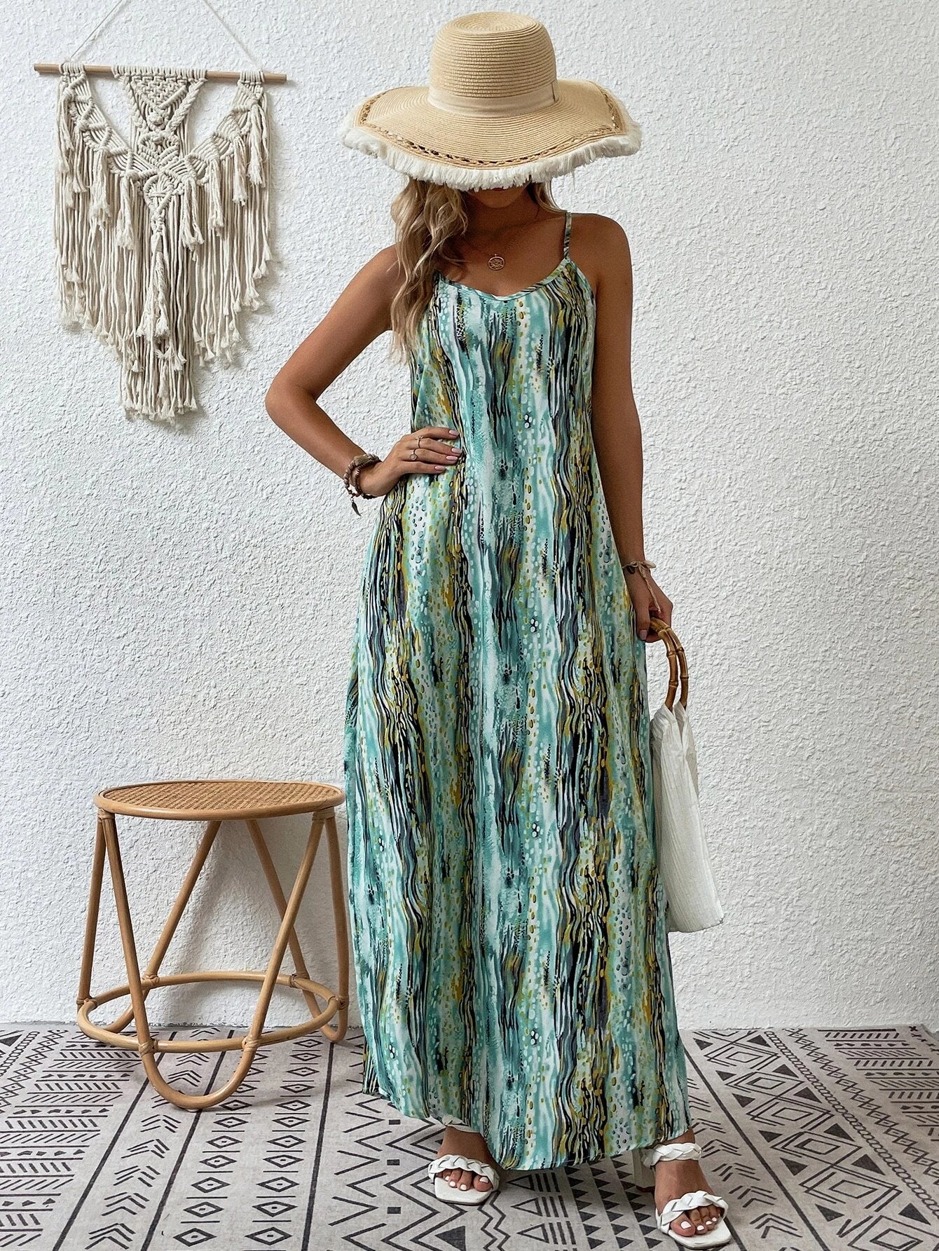 All Over Print Cami Dress Small