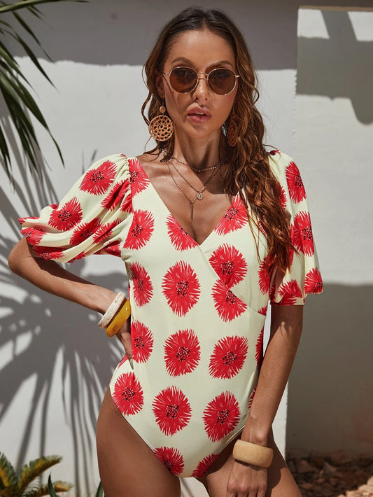 Red Flowers One Piece
