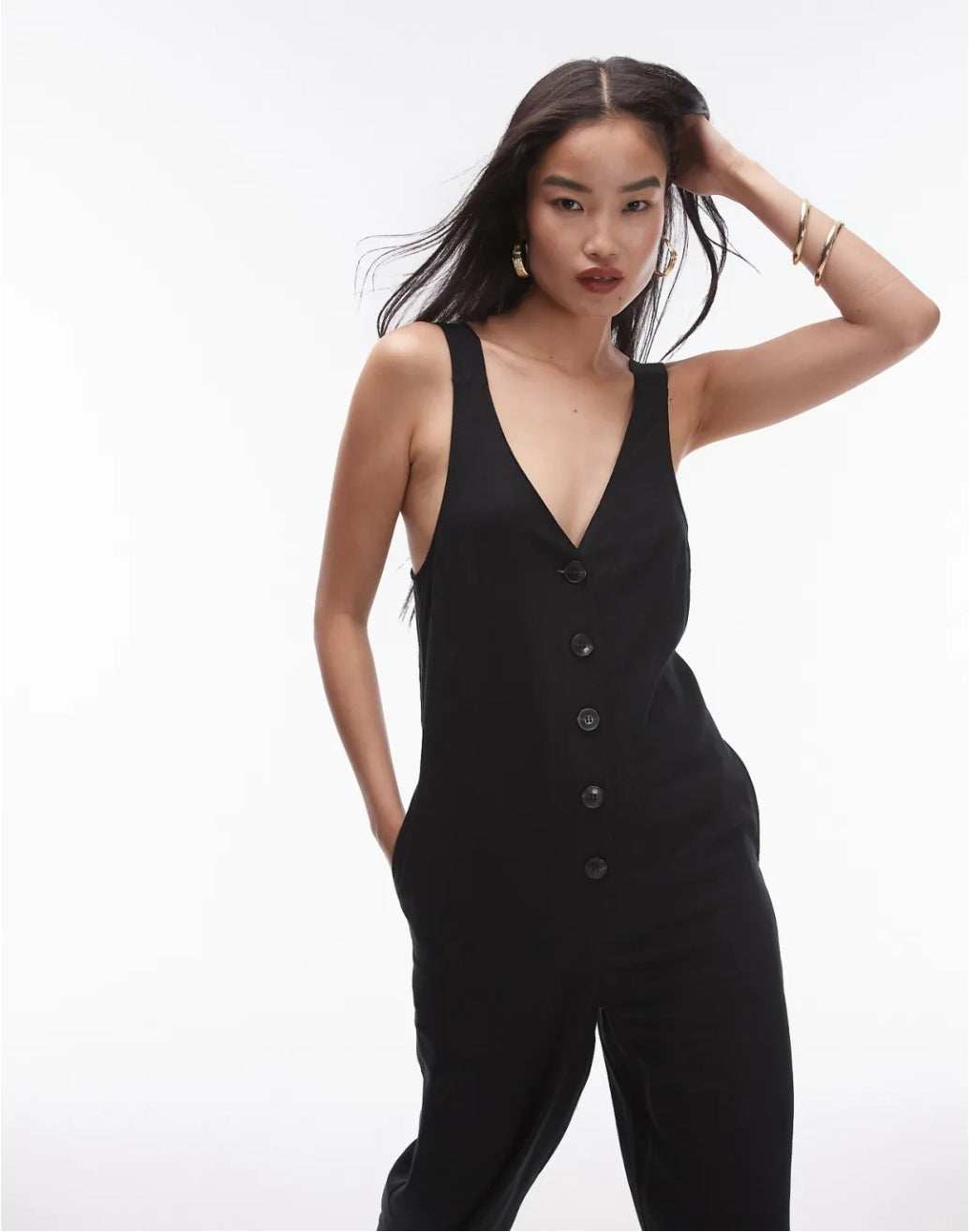 Topshop Linen Jumpsuit