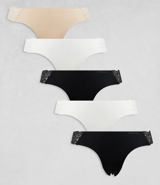 5 Pack Seamless Thongs