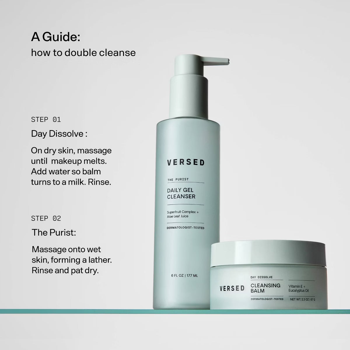Versed Day Dissolve Cleansing Balm - Eucalyptus Oil + Vitamin E - 0.6oz